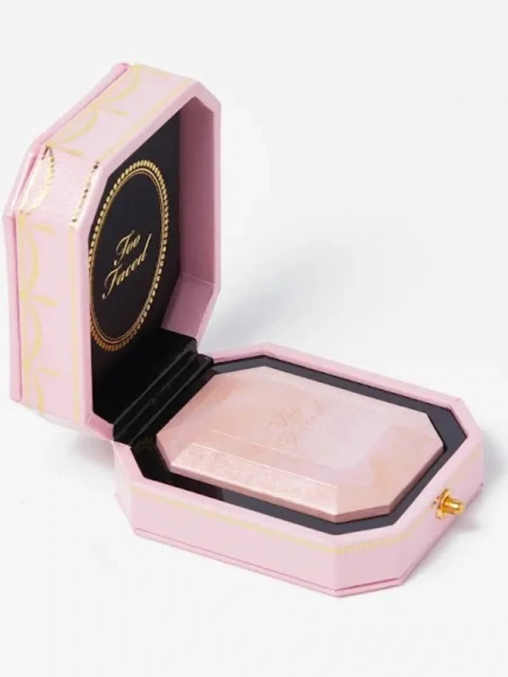 Too Faced Pink & Gold Diamond Light Highlighter Packaging